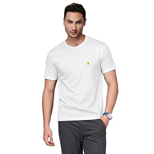 AMUL COMFY Mens Cotton Plain Round Neck