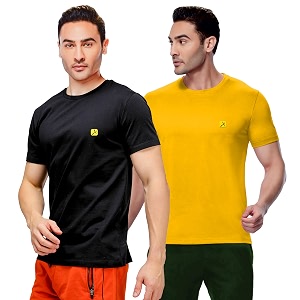 AMUL COMFY Mens Cotton Plain Round Neck
