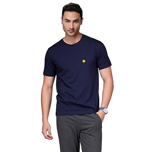 AMUL COMFY Mens Cotton Plain Round Neck