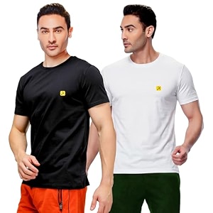 AMUL COMFY Mens Cotton Plain Round Neck