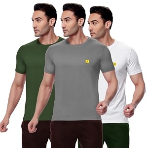 AMUL COMFY Mens Cotton Plain Round Neck