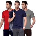 AMUL COMFY Men39s Cotton Plain Round Neck