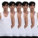 Amul Comfy Men39s White Interlock Solid Vest