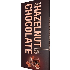 amul hazelnut chocolate - richly nutty 150 gm