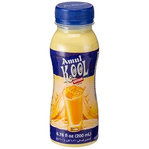 amul kool flavoured milk - kesar 180ml  pet bottle