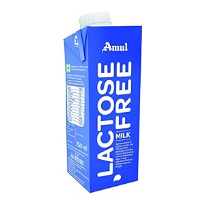 amul lactose free milk liquid 250ml pack of 32
