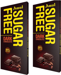 Amul SUGARFREE Dark Chocolate 55 RICH IN