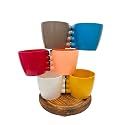 Amulya FARMS &amp; NURSERY Magnetic Flower Pot (Pack of 4) (Multicolour) | Floating pot for Living room, Balcony, Home, Office &amp; Garden Decoration | Strong Magnet |