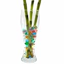 Amulya Farms Imported Glass Flower Pot for Lucky Spiral Bamboo Plant | Ideal Container for Bamboo Spiral Stick Plant | Best Glass Bowl Vase Glass Vase for Water Plants Home Decor (Plant not Included)