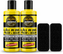 amwax All In One Polish And Sealant 500 ml, Tyre Shine Glossy 500 ml, 2 Applicator Combo
