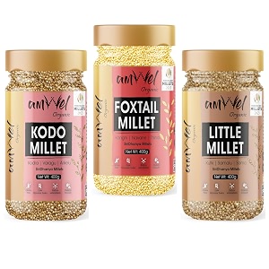 amwel organic combo kodo  foxtail  little millets x 3  kodra haraka  arikalu kangni  kutki sama  positive  raw unpolished grain