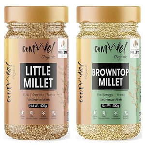 amwel organic combo little 400g  browntop 400g  kutki shaan sama moraiya  hari kangni korale  positive millets raw unpolished grain rice  gluten free