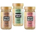 Amwel Organic Combo Little+ Brownto + Kodo| Kutki | Hari Kangni | Kodra | Positive Millets x 3 | Raw Unpolished Grain Millet Rice | Gluten Free