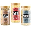 Amwel Organic Combo Little + Foxtail + Barnyard Millet 400g x 3 | | Kutki Shaan | Kangni Thinai | Samak Swang | Positive Millets | Raw Unpolished Grain Rice