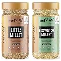 Amwel Organic Combo Little 400g + Browntop 400g | Kutki Shaan Sama Moraiya | Hari Kangni Korale | Positive Millets Raw Unpolished Grain Rice | Gluten Free