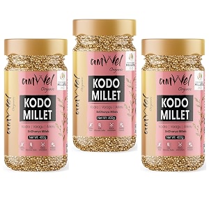 amwel organic kodo millet  400g x 3 pc  millets  kodra haraka varagu arikalu  positive millet  raw unpolished grain millet rice  glutenfree fiber rich low gi diabetic friendly