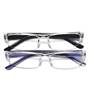 amy amp ely 2 power reading glasses unisex lightweight full-frame pack of 2 power amp color