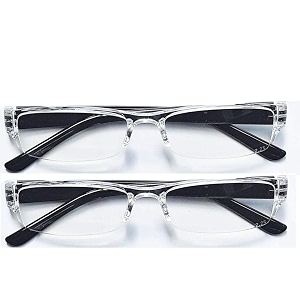 amy amp ely 2 power reading glasses unisex lightweight full-frame pack of 2 power amp color