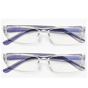 amy amp ely 2 power reading glasses unisex lightweight full-frame pack of 2 power amp color