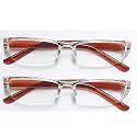 AMY &amp; ELY 2 Power Reading Glasses Unisex Lightweight Full-Frame Pack of 2 Power &amp; Color