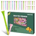 Amy Sport Golf Tees Wooden Stylish Painted 50 Pack
