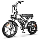 AMYET V9-G60 Electric Bike for Adults, 48V 20Ah(960WH) Ebike with Removable Battery, 20" Fat Tire E Dirt Bike,Dual Shock Absorber, Adults Electric Bike for Mountains, Snow, Sand, Road