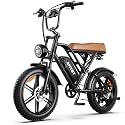 AMYET V9-G60 Electric Bike for Adults, 48V 20Ah(960WH) Ebike with Removable Battery, 20" Fat Tire E Dirt Bike,Dual Shock Absorber, Adults Electric Bike for Mountains, Snow, Sand, Road