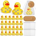 Amyhill 24 Sets Mini Soccer Rubber Ducks Gifts Soccer Party Favors