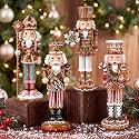Amyhill 4 Pcs 6'' Christmas Gingerbread Nutcracker Figures Resin Decor