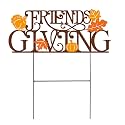 Amyhill Fall Thanksgiving Outdoor Decor Metal Garden Stake Friends Giving Maple Leaves Pumpkin Turkey Autumn Yard Sign Decorations for Home Lawn Porch Backyard Holiday Decorations