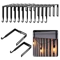 Amylove 12 Pcs Adjustable Cubicle Hooks Metal Hangers, Black, Classic