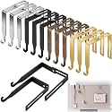 Amylove 12 Pcs Adjustable Cubicle Hooks Metal Hangers, Multicolor, Classic