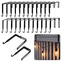 Amylove 24 Pcs Adjustable Cubicle Hooks Metal Hangers, Black, Classic