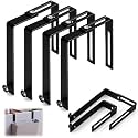 Amylove 4 Pcs Adjustable Cubicle Hooks Metal Hangers, Black, Screw