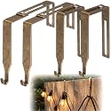 Amylove 4 Pcs Adjustable Cubicle Hooks Metal Hangers, Bronze, Classic