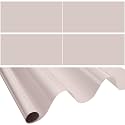 Amylove 4 Pcs Fluorescent Light Covers Classroom Ceiling Panels Light Filters with Backlit Film Material for Office School, 4 x 2 Feet (Khaki,Simple)