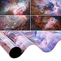Amylove 4 Pcs Fluorescent Light Covers Classroom Ceiling Panels Light Filters with Backlit Film Material for Office School, 4 x 2 Feet(Dreamy Color,Galaxy Stars)