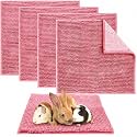 Amylove 4 Pcs Guinea Pig Cage Liner, 12 x 12 Inch, Pink