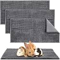 Amylove 4 Pcs Guinea Pig Cage Liner, 14 x 28 Inch, Dark Gray