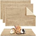 Amylove 4 Pcs Guinea Pig Cage Liner, 16 x 24 Inch, Beige