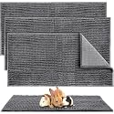 Amylove 4 Pcs Guinea Pig Cage Liner, 47 x 24 Inch, Dark Gray
