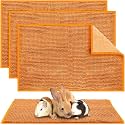 Amylove 4 Pcs Guinea Pig Cage Liner, 16 x 24 Inch, Orange
