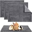 Amylove 4 Pcs Guinea Pig Cage Liner, 16 x 24 Inch, Dark Gray