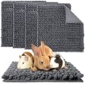 Amylove 4 Pcs Guinea Pig Cage Liner, 12 x 12 Inch, Dark Gray
