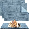 Amylove 4 Pcs Guinea Pig Cage Liner, 16 x 24 Inch, Blue