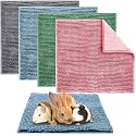 Amylove 4 Pcs Guinea Pig Cage Liner, 12 x 12 Inch, Mixed Color