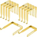 Amylove 8 Pcs Adjustable Cubicle Hooks Metal Hangers, Gold, Classic