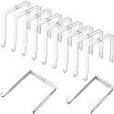 Amylove 8 Pcs Adjustable Cubicle Hooks Metal Hangers, White, Classic