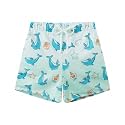 AMYNICE Girls Beach Board Short with Liner Quick Dry Active Jellyfish Print