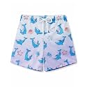 AMYNICE Girls Beach Board Short with Liner Quick Dry Active Jellyfish Print